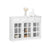 SoBuy | Küchenschrank mit Glastür | Sideboard | Highborad | Kommode | Weiß | FSB77-W