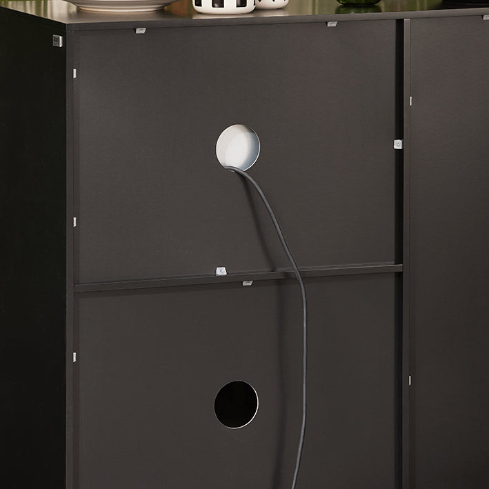 SoBuy | Küchenwagen | Sideboard auf Rollen | Küchenschrank| Rollwagen | Schwarz | FSB78-SCH