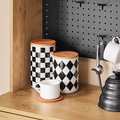 Vorverkauf | SoBuy Mikrowellenschrank 170cm mit Pegboard - Küchenschrank Vintage 60x170x40cm FSB98-N