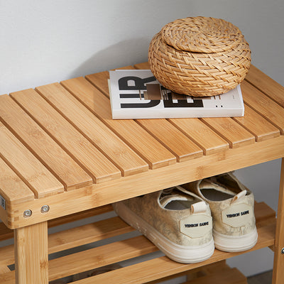 sitzbank aus bambus Schuhregal | Sitzbank schmal | Breit 50cm Bambus