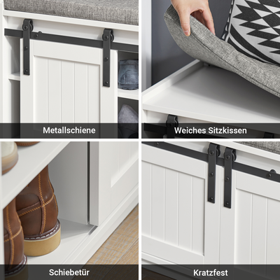 SoBuy | Garderobenbank | Sitzbank | Dielenbank | Schuhbank | FSR133-W