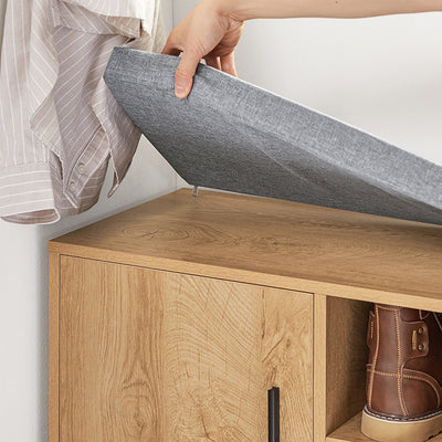 SoBuy | Schuhbank | Schuhkipper | Schuhtruhe | Sitzkommode | Dielenbank | schmal Natur | FSR148-N