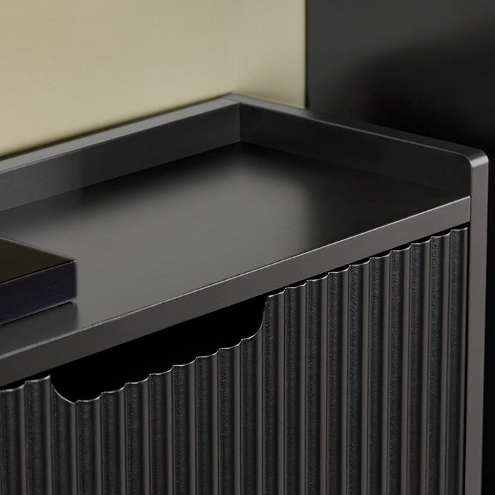 SoBuy | Schuhkipper mit 3 Klappen | Schuhschrank schmal | Schuhkommode Schwarz | FSR177-H-SCH