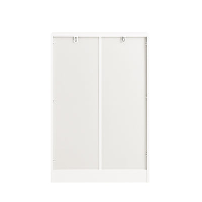 SoBuy | Schuhkipper mit 4 Klappen | Schuhschrank schmal | Schuhregal | Weiß| FSR180-W