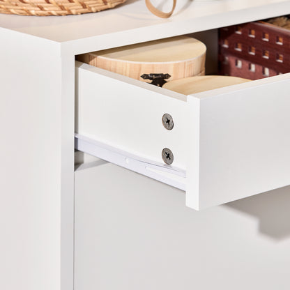 SoBuy | Schuhkipper mit 4 Klappen | Schuhschrank schmal | Schuhregal | Weiß| FSR180-W