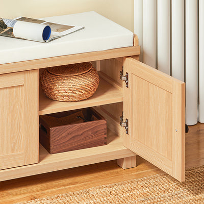 Vorverkauf | SoBuy | Schuhbank mit Sitzfläche | Garderobenbank | Sitzbank | Dielenbank | Natur| FSR188-N