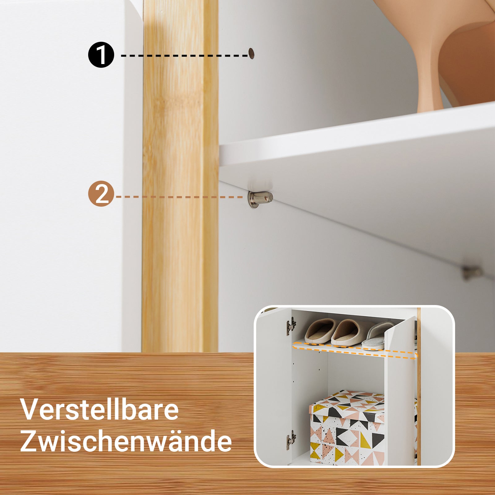 SoBuy | Schuhschrank | Sideboard | Flurschrank | Kommode | Küchenschrank | FSR190-WN