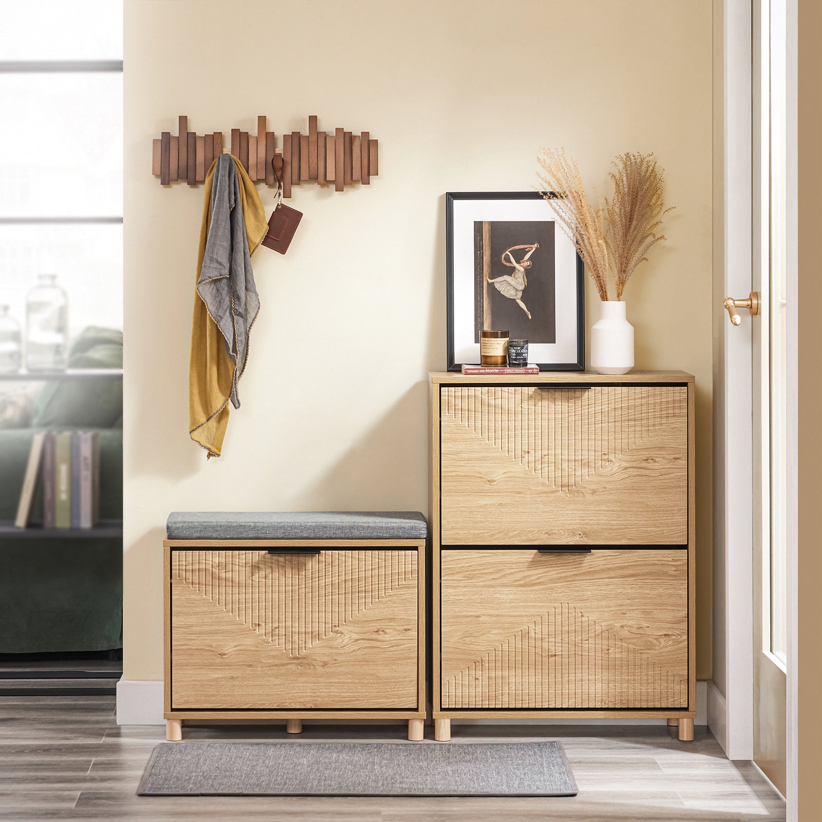 SoBuy | Schuhschrank Schmal | Schuhkipper | Schuhregal | B60xH83xT24 cm | FSR200-II-N