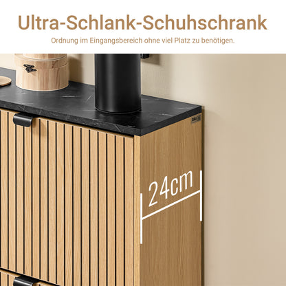 Vorverkauf | SoBuy | Schuhschrank schmal | Schuhregal mit Klappen | für 8-12 Paar | FSR202-N