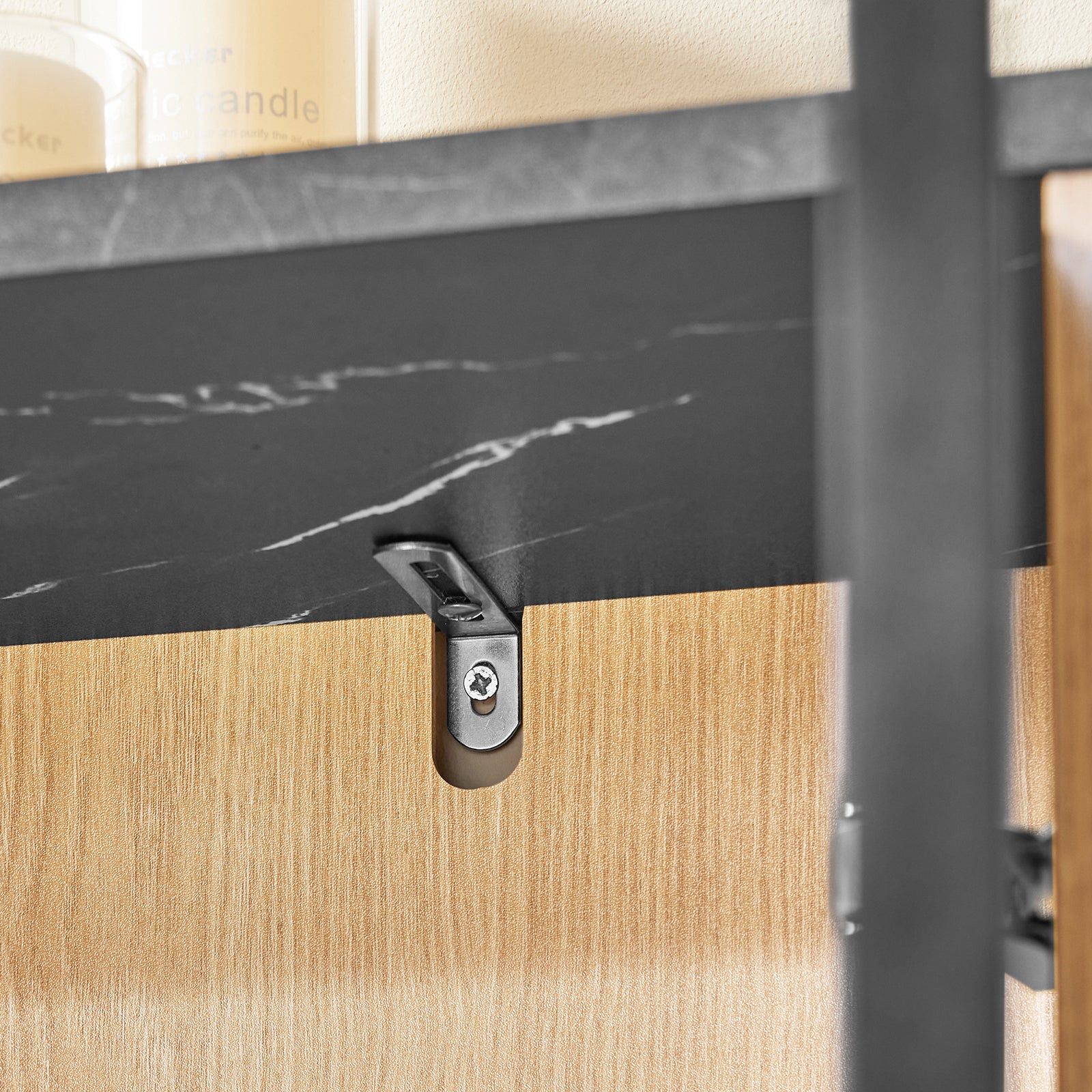 SoBuy | Schuhschrank Schmal | 2 Klappen | Schuhkipper | Schwarz | 90x88x24 cm | FSR203-N