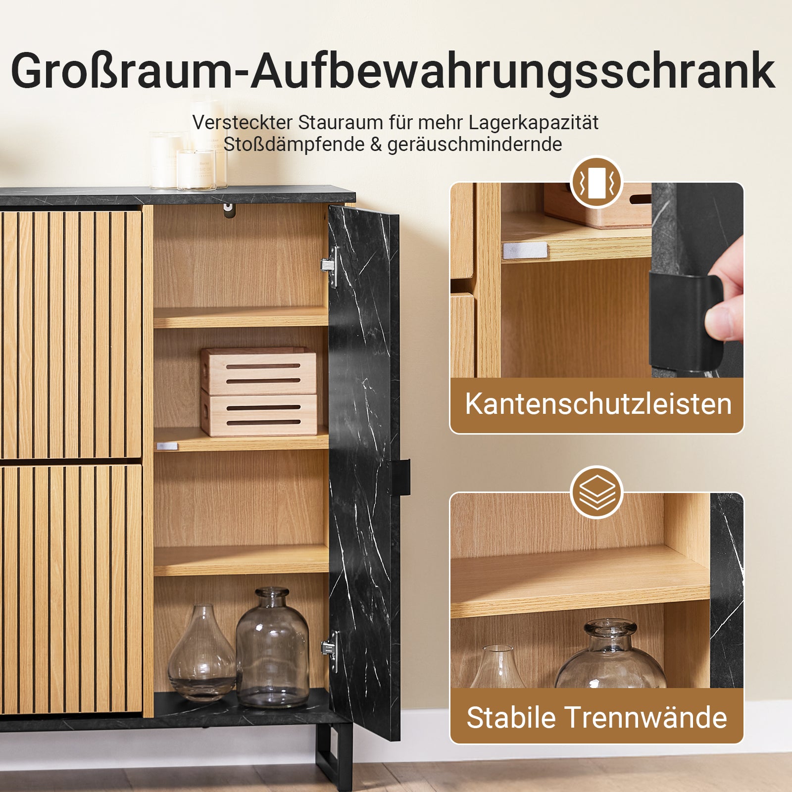 SoBuy | Schuhschrank Schmal | 2 Klappen | Schuhkipper | Schwarz | 90x88x24 cm | FSR203-N