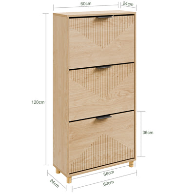 SoBuy Schuhschrank Schmal Holz 24cm breit FSR213-N