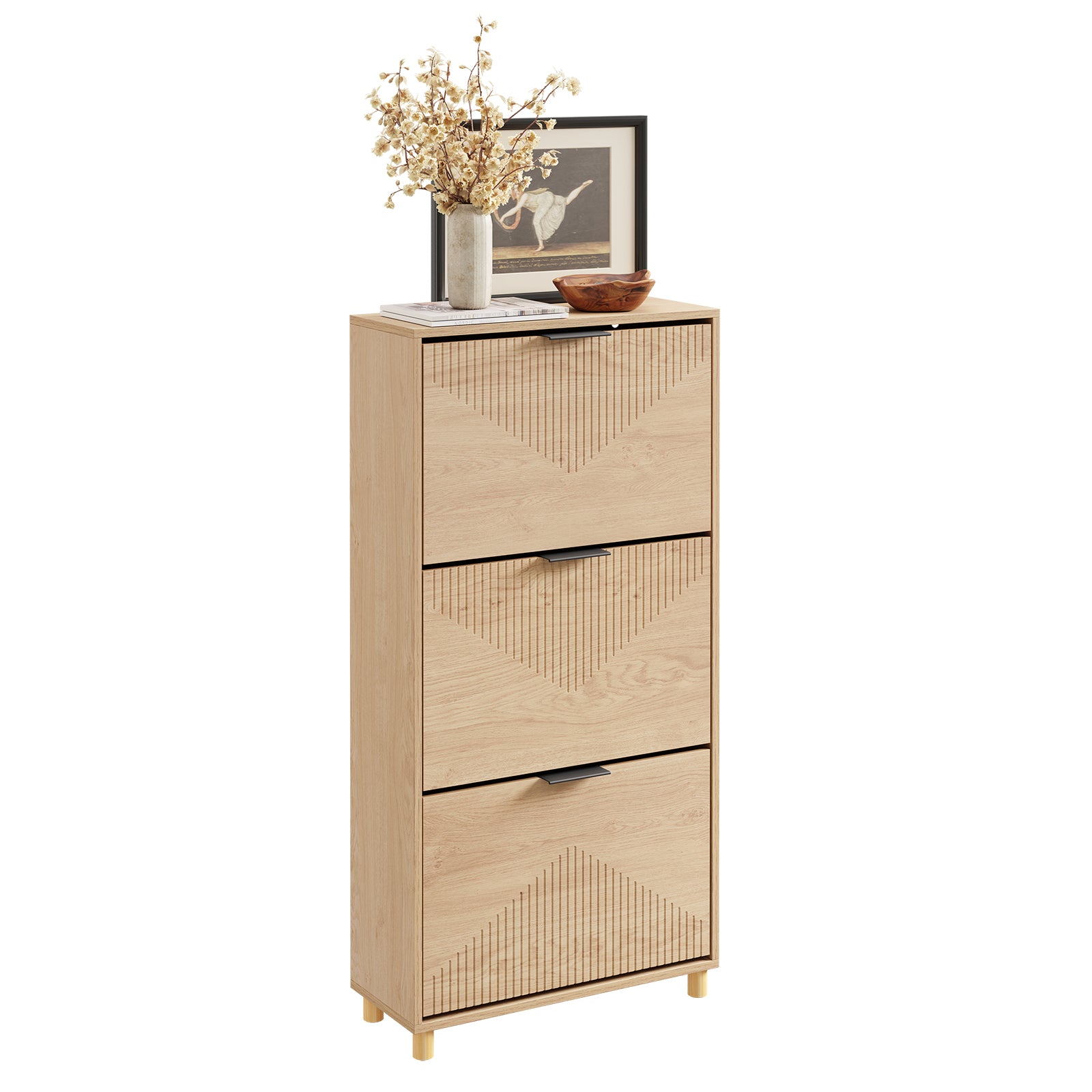 SoBuy Schuhschrank Schmal Holz 24cm breit FSR213-N