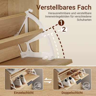 SoBuy Schuhschrank Schmal Holz 24cm breit FSR213-N