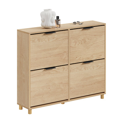 SoBuy schuhschrank schmal 24cm breit Farbe Holz Maße 100x24x83cm FSR214-N