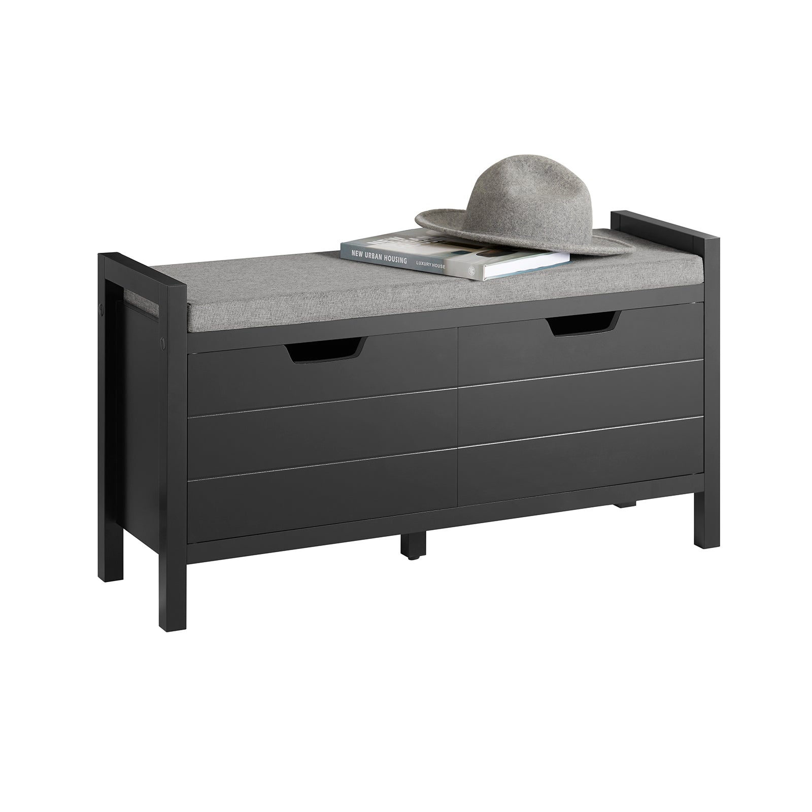 Vorverkauf | SoBuy | Sitzkommode | Sitzbank mit Sitzfläche | Schuhtruhe | Schwarz | FSR63-II-SCH