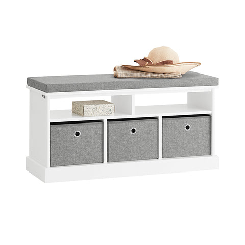 Sobuy | Sedadlo s koši | Hrudník boty | Boty Bench White-Hell-Gray | FSR67-HG