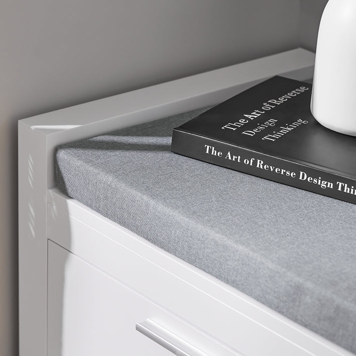 SoBuy | Sitzbank mit 2 Schubladen | Bettbank | Weiß | FSR74-W