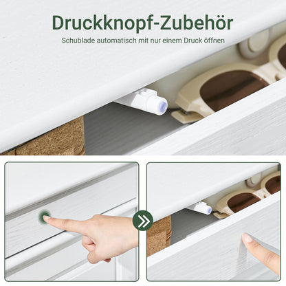 SoBuy | Schuhschrank Schmal | mit 2 Klappen | Schmaler Schuhkipper | Weiß Vintage | FSR78-WG