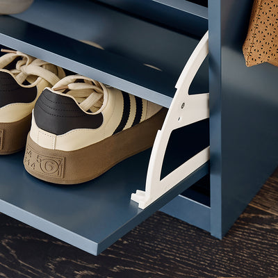 SoBuy | Schuhkipper | Schuhschrank mit Klappe | Sitzbank | Blau | FSR82-L-B
