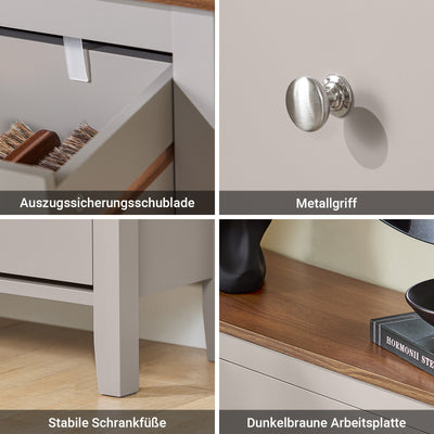 Vorverkauf | SoBuy | Schuhschrank Schmal | mit 2 Klappen & Schublade | Platz für 12 Paar Schuhe | Hellbraun | B80xT25xH108cm | FSR89-KA