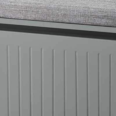 SoBuy | Schuhkipper | Schuhbank mit Klappe | mit Sitzkissen | Hellgrau| FSR98-L-HG