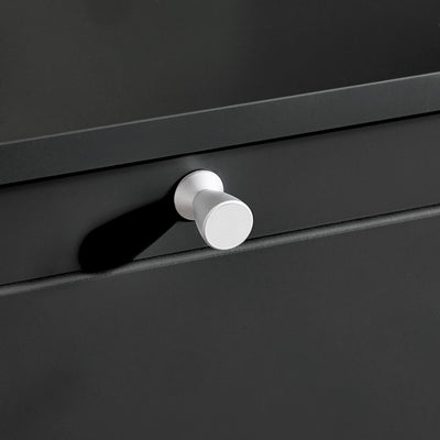 SoBuy | Schuhkipper | Schuhschrank mit 2 Klappen | Schuhkommode Schwarz | FSR99-SCH