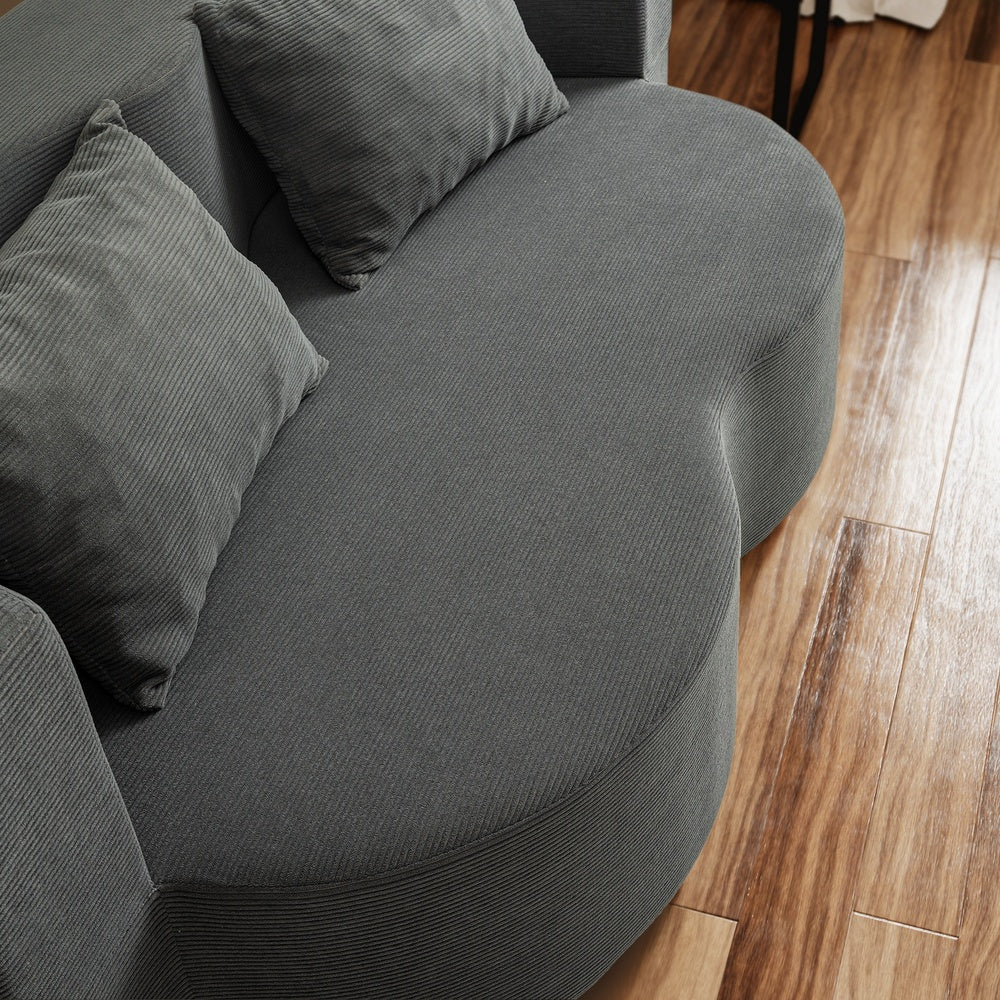 SoBuy | Schlafsofa | Schlafsofa & Schlafcouch in Dunkelgrau mit 2 Kissen | Dunkelgrau | FST101-DG