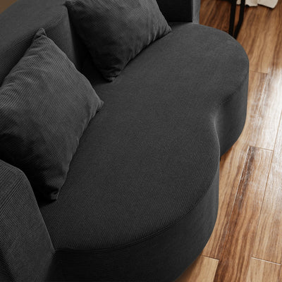 SoBuy | Schlafsofa | Schlafsofa klein mit Federkern & 2 Kissen | Schwarz | FST101-SCH