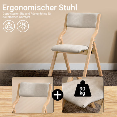 SoBuy | Klappstuhl | Küchenstuhl l Schreibtischstuhl Kinder | Hellgrau | FST40-HG