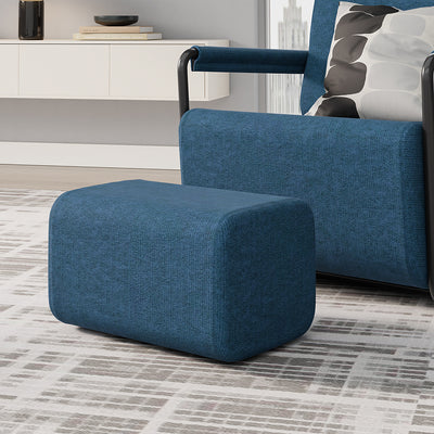 SoBuy | Sofa | Sessel mit Hocker Dunkelblau | Dark Blue | 59.5×67×78 cm | FST99-B