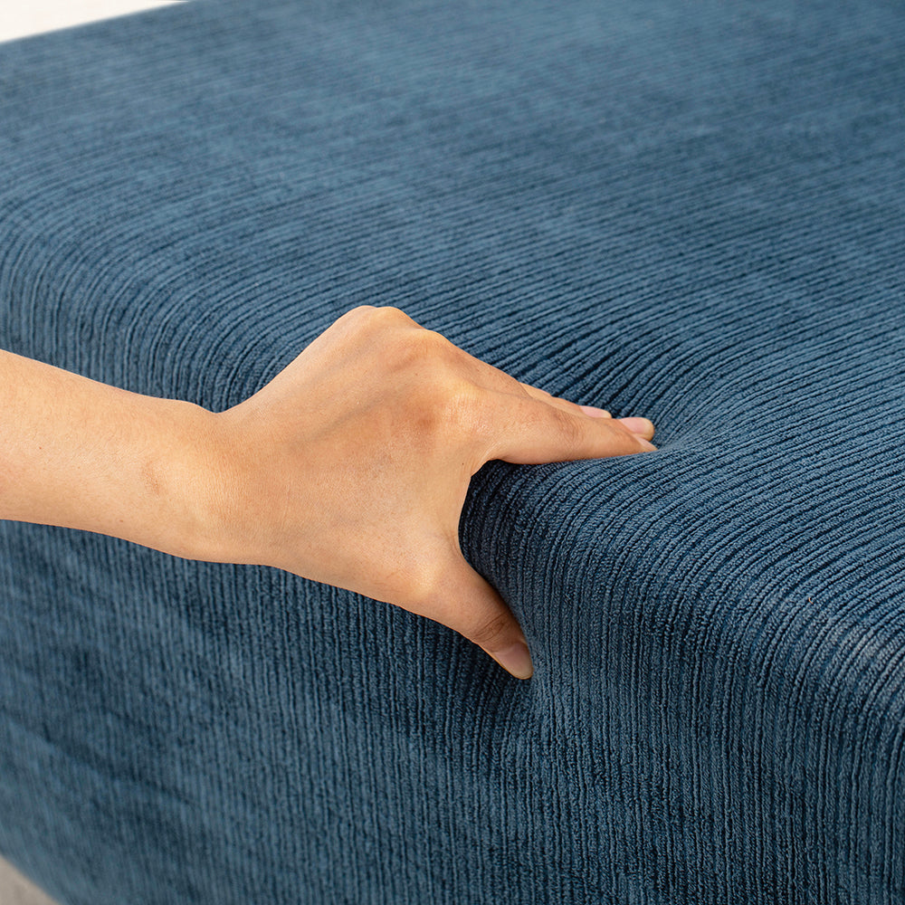 SoBuy | Sofa | Sessel mit Hocker Dunkelblau | Dark Blue | 59.5×67×78 cm | FST99-B