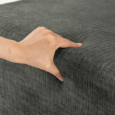 SoBuy | Sofa | Sessel mit Hocker | Dark Gray | 74×67×78 cm | FST99-DG