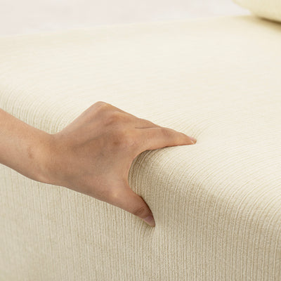 SoBuy | Sofa | Sessel mit Hocker Relax-Sessel beige | 59×74×78 cm | FST99-MI