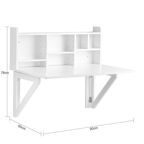 Sobuy | Skládací stůl zeď | Skládací stěna stolu | Stůl bílý | FWT07-W
