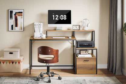 SoBuy | Schreibtisch | Computertisch | Bürotisch Homeoffice | Eckschreibtisch | Industrie-Design | FWT103-PF