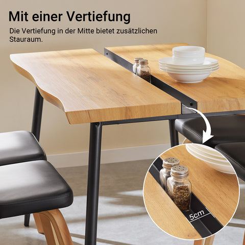 SoBuy | Esstisch | Küchentisch | Esszimmertisch für 4 Personen | Schreibtisch | FWT110-N