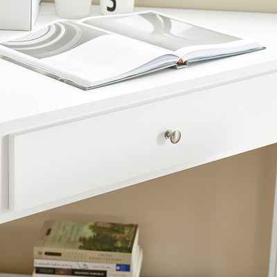 SoBuy | Eckschreibtisch | Schreibtisch | Weiß | FWT31-W