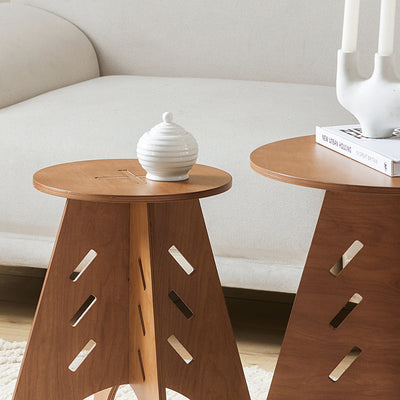 SoBuy | Beistelltisch mit Zapfenverbindungen | Kaffeetisch | Couchtisch | Braun | HFBT01-BR