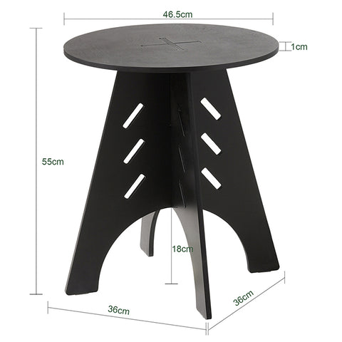 SoBuy | Beistelltisch mit Zapfenverbindungen | Kaffeetisch | Couchtisch | Schwarz | HFBT01-SCH