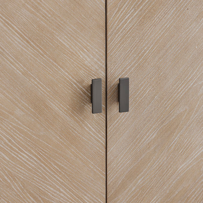 SoBuy | Sideboard Kommode Küchenschrank | 3 Schubladen & 3 Türen | vormontiert & stabil | Gummibaumholz | HFSB05-N