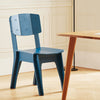 SoBuy | Stuhl mit Zapfenverbindungen | Küchenstuhl | Schreibtischstuhl | Bürostuhl mit Rücklehne | Blau | HFST01-B