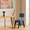 SoBuy | Stuhl mit Zapfenverbindungen | Küchenstuhl | Schreibtischstuhl | Bürostuhl mit Rücklehne | Blau | HFST01-B