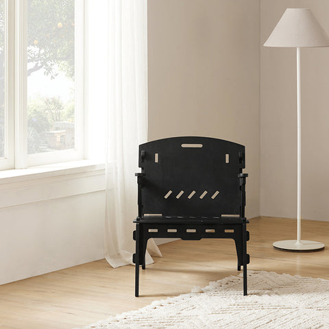 SoBuy | Stuhl mit Zapfenverbindungen | Küchenstuhl | Kinderstuhl | Stühlchen mit Rücklehne | Schwarz | HFST02-SCH