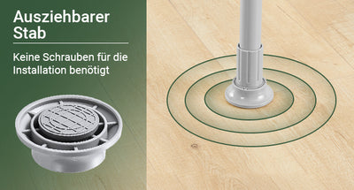 SoBuy | Teleskop Kleiderstange | Kleiderstangen System | Regalsystem | Hellgrau | KLS03-II-HG