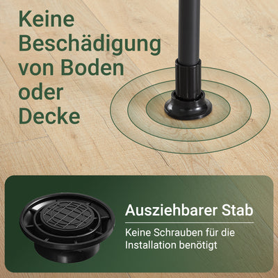 SoBuy | Teleskop Kleiderstange | Kleiderstangen System | Regalsystem | schwarz | KLS03-II-SCH