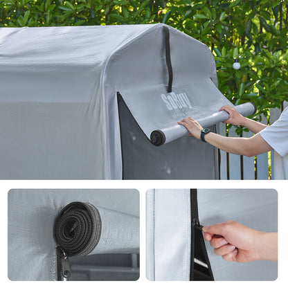 SoBuy | Fahrradgarage wetterfest für 1-2 Fahrräder | 120x163x176cm | KLS11-K