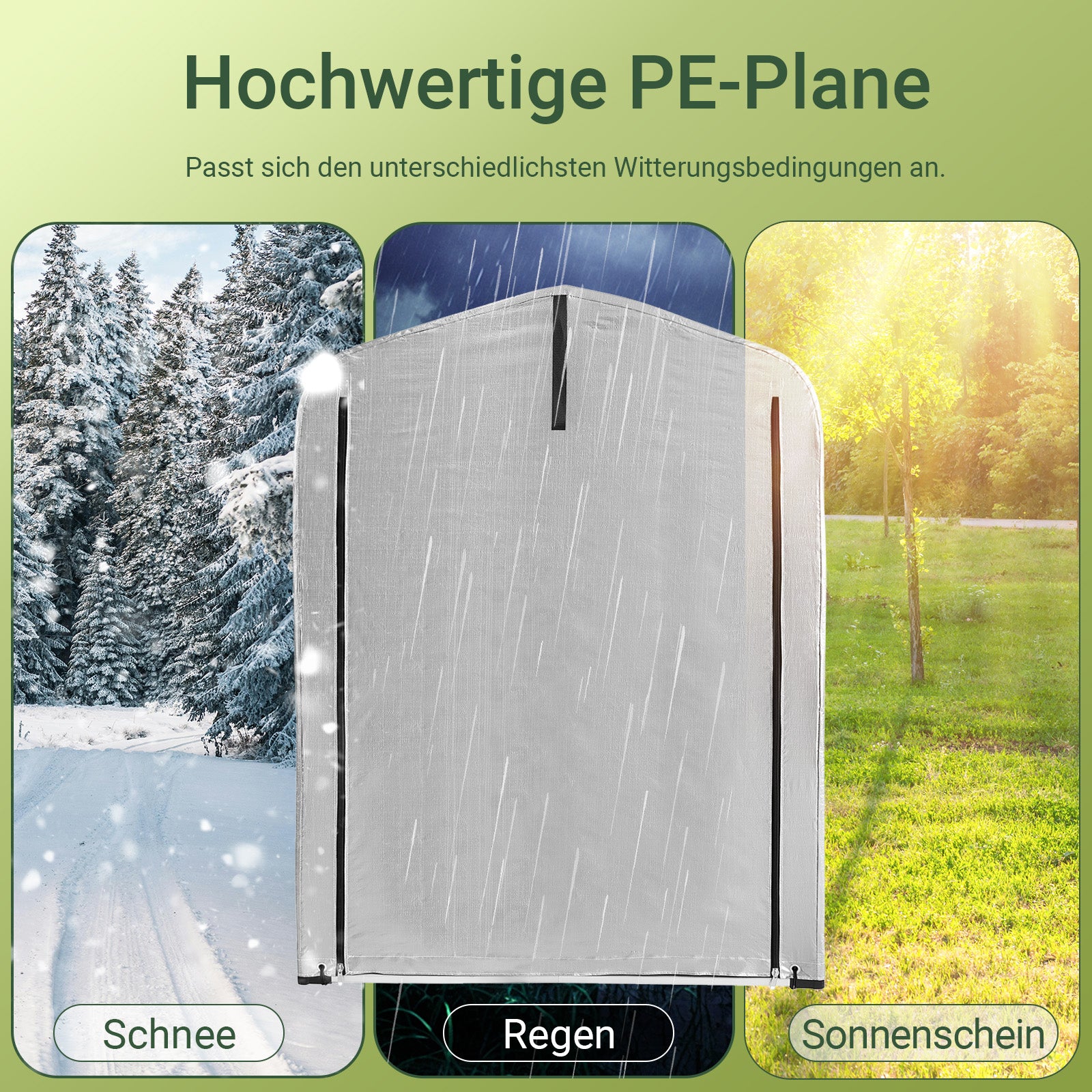 SoBuy | Foliengerätehaus | Gerätehaus | Gartenschuppen Garagenzelt Silber | KLS11