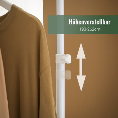 SoBuy | Teleskopstange Kleiderständer | Verstellbares Garderobenständer | KLS14-WN