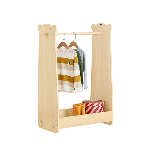 SoBuy | Kinderkleiderständer | Kleiderschrank Kinder | Kinderzimmer | Natur | KMB102-N